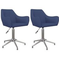 Shumee  Otočné jedálenské stoličky 2 ks modré textil, 330967 - cena, srovnání