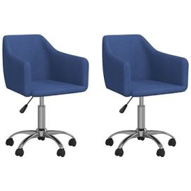 Shumee  Otočné jedálenské stoličky 2 ks modré textil, 331179
