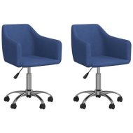 Shumee  Otočné jedálenské stoličky 2 ks modré textil, 331179 - cena, srovnání