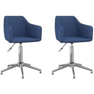 Shumee  Otočné jedálenské stoličky 2 ks modré textil, 331203 - cena, srovnání