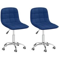 Shumee  Otočné jedálenské stoličky 2 ks modré textil, 334013 - cena, srovnání