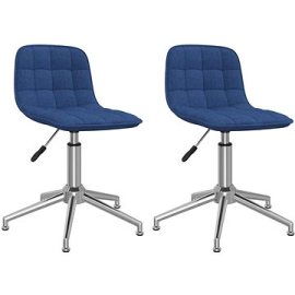 Shumee  Otočné jedálenské stoličky 2 ks modré textil, 334055