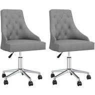 Shumee  Otočné jedálenské stoličky 2 ks svetlosivé textil, 3092997 - cena, srovnání