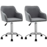 Shumee  Otočné jedálenské stoličky 2 ks svetlosivé textil, 330633 - cena, srovnání