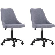 Shumee  Otočné jedálenské stoličky 2 ks svetlosivé textil, 330878 - cena, srovnání