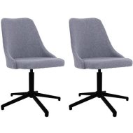Shumee  Otočné jedálenské stoličky 2 ks svetlosivé textil, 330902 - cena, srovnání