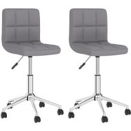 Shumee  Otočné jedálenské stoličky 2 ks svetlosivé textil, 334447 - cena, srovnání