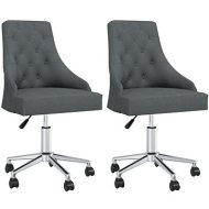 Shumee  Otočné jedálenské stoličky 2 ks tmavosivé textil, 3092998 - cena, srovnání