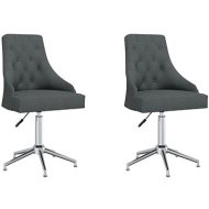 Shumee  Otočné jedálenské stoličky 2 ks tmavosivé textil, 3093030 - cena, srovnání