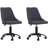 Shumee  Otočné jedálenské stoličky 2 ks tmavosivé textil, 330879 - cena, srovnání