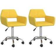 Shumee  Otočné jedálenské stoličky 2 ks žlté textil, 330326 - cena, srovnání