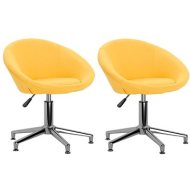 Shumee  Otočné jedálenské stoličky 2 ks žlté textil, 330458 - cena, srovnání