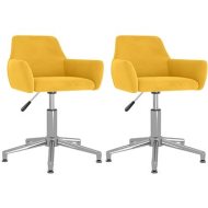 Shumee  Otočné jedálenské stoličky 2 ks žlté zamat, 331103 - cena, srovnání