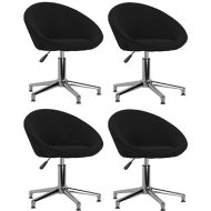 Shumee  Otočné jedálenské stoličky 4 ks čierne textil, 3089499 - cena, srovnání