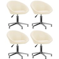 Shumee  Otočné jedálenské stoličky 4 ks krémové textil, 3089500 - cena, srovnání