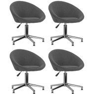 Shumee  Otočné jedálenské stoličky 4 ks tmavosivé textil, 3089498 - cena, srovnání