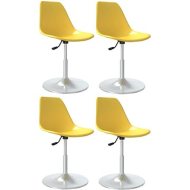 Shumee  Otočné jedálenské stoličky 4 ks žlté PP, 338272 - cena, srovnání