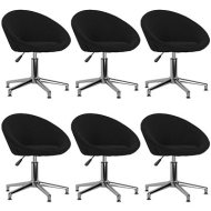 Shumee  Otočné jedálenské stoličky 6 ks čierne textil, 3089511 - cena, srovnání