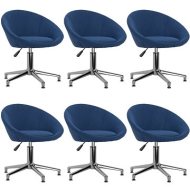 Shumee  Otočné jedálenské stoličky, 6 ks modré textil, 3089515 - cena, srovnání