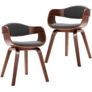 Shumee  Jedálenská stolička, 2 ks, ohýbané drevo a sivý textil (287389) - cena, srovnání