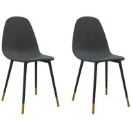 Shumee  Jedálenská stolička 2 ks tmavosivá textil, 325616 - cena, srovnání
