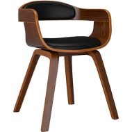 Shumee  Jedálenská stolička čierna ohýbané drevo a umelá koža, 3092371 - cena, srovnání