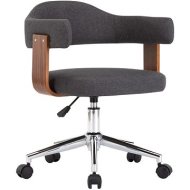 Shumee  Otočná jedálenská stolička sivá ohýbané drevo a textil (287419) - cena, srovnání