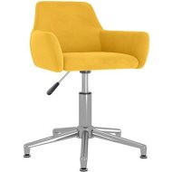 Shumee  Otočná jedálenská stolička žltá zamat, 331092 - cena, srovnání
