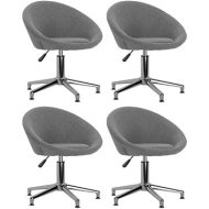 Shumee  Otočné jedálenská stolička 4 ks svetlosivá, textil, 3089497 - cena, srovnání