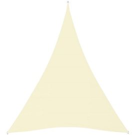 Shumee  Stínící plachta oxfordská látka trojúhelníková 5x7x7 m krémová (135237)