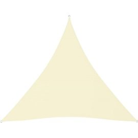 Shumee  Stínící plachta oxfordská látka trojúhelníková 6x6x6 m krémová (135240)