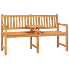 Shumee  3-miestna záhradná lavica so stolíkom 150 cm masívne teakové drevo, 316631