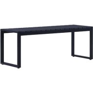 Shumee  Záhradná lavica, 120,5 cm PS doska, čierna (49492) - cena, srovnání