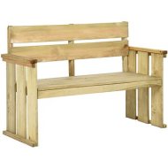 Shumee  Záhradná lavica 121 cm impregnované borové drevo, 318407 - cena, srovnání