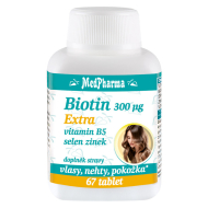 MedPharma Biotin 300mcg Extra 67tbl - cena, srovnání
