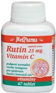 MedPharma Rutin 25mg+vitamin C 67tbl - cena, srovnání