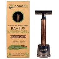 Pandoo Bambusový holiaci strojček tenká rukoväť + žiletky 10ks - cena, srovnání