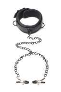 Master Series Collared Temptress Collar with Nipple Clamps - cena, srovnání