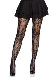 Leg Avenue Seamless Floral Lace Tights