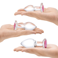 Gläs Heart Jewel Glass Anal Training Kit - cena, srovnání