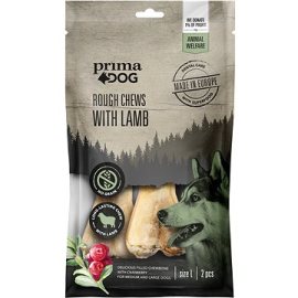 PrimaDog Plnené žuvacie kosti Jahňa-Brusnica L 140g