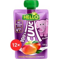Hello CUUC 100% ovocná kapsička s mangom 12x100g - cena, srovnání