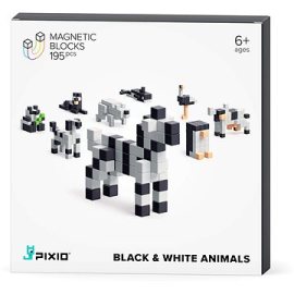 Pixio Stavebnica Black & White Animals