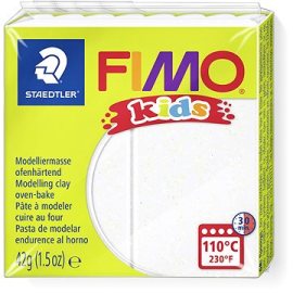 Fimo Kids 8030 42g biela s trblietkami