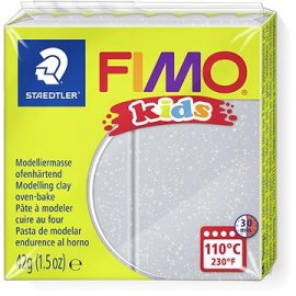 Fimo Kids 42g strieborná s trblietkami