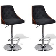 Shumee Barové stoličky 2 ks ohýbané drevo a textil 241056 - cena, srovnání
