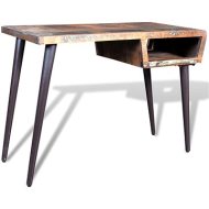 Shumee Písací stôl so železnými nohami recyklované drevo