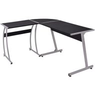 Shumee Rohový kancelársky stôl v tvare L čierny - cena, srovnání