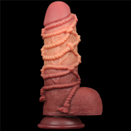 Lovetoy Dual Layered Platinum Silicone Cock with Rope Straight 9.5" - cena, srovnání