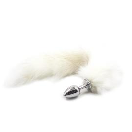 Fetish Addict Metal Butt Plug with Foxy Tail Velvet Touch 40cm